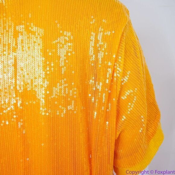 NEW Eloquii Ombre Sequin Midi Dress Orange Pink, size 22 - Picture 11 of 16